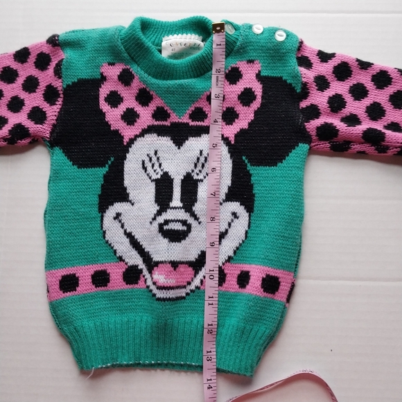 Confetti Knits Girls size 4T Minnie Mouse Walt Disney Productions Sweater Japan - Picture 8 of 8